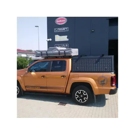 Hardtop Adventure noir strié Volkswagen Amarok 2010-2022 double cabine Alu-Cab